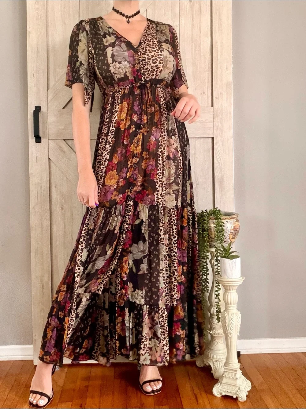 Johnny Was Patchwork Maxi Dress - Picture 6 of 13